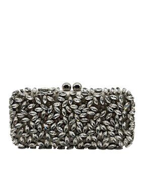 I.N.C. International Concepts Silver East West Embellished Minaudiere Clutch
